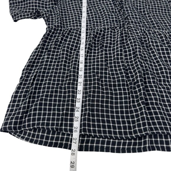 Isabel Maternity Ingrid & Isabel Black & White Checkered Top Blouse SZ XXL - Picture 6 of 13